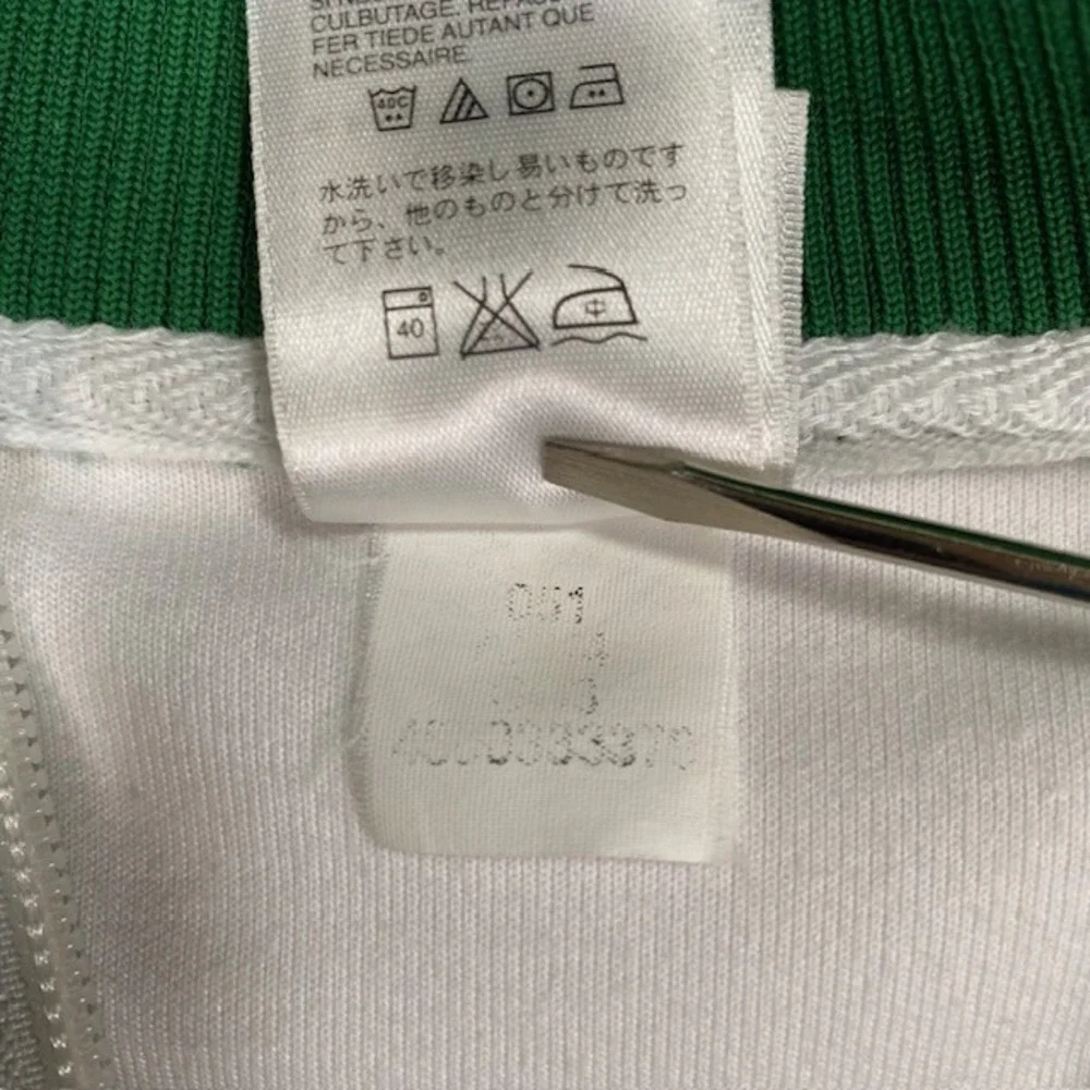The North Face Mens XL Colorblock Track Jacket Green White Full Zip‎ Mock Neck